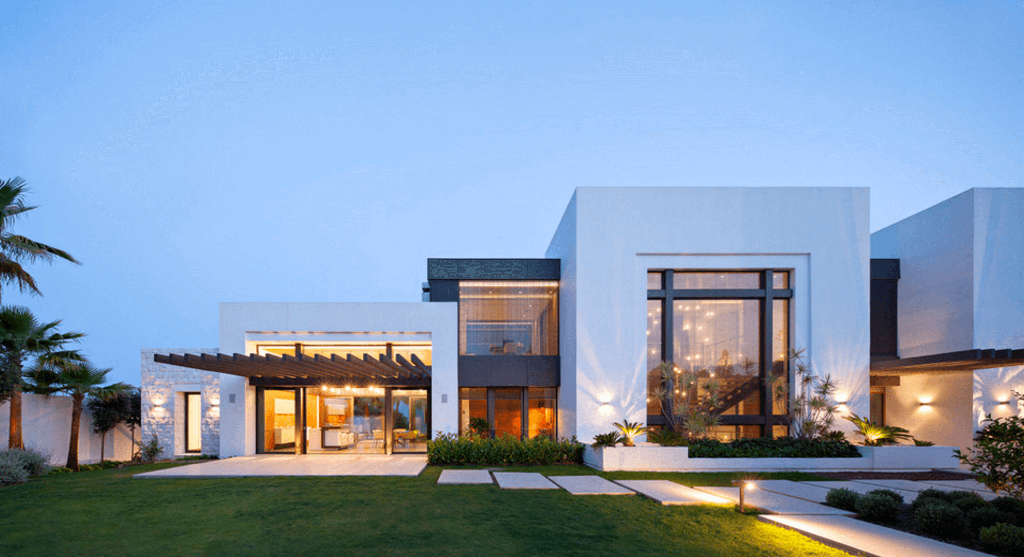 Super strak wit design huis