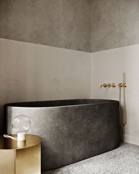 Badkamer in betonlook