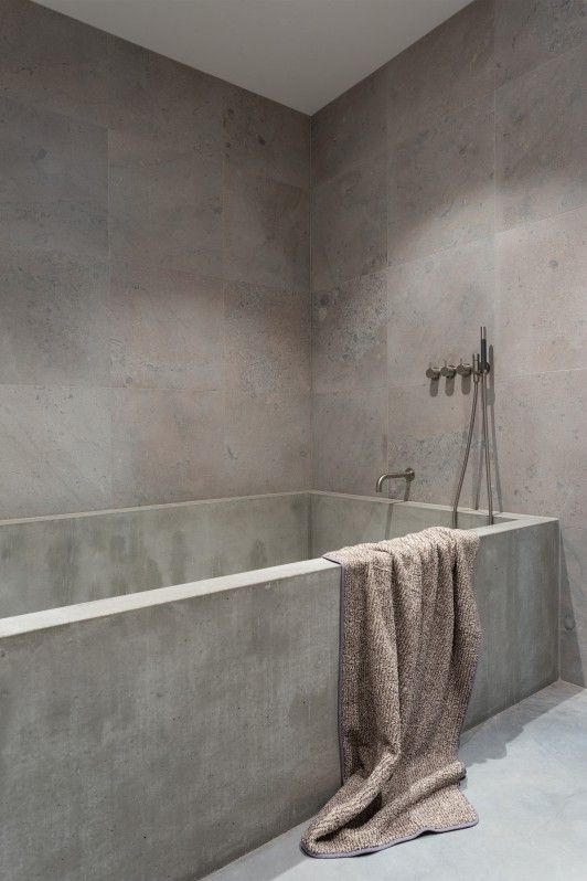 Badkamer in betonlook